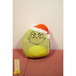 Squishmallows 8" Grinch in Santa Hat Plush
